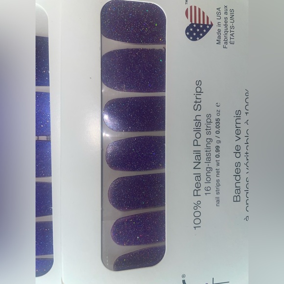 ColorStreet Nail Strips Purple 3 piece Glad You Camo, Juneau the Drill, Glitter - Picture 2 of 8